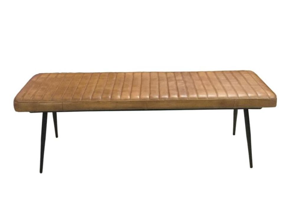 Misty Cushion Side Bench Camel And Black