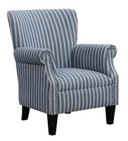 ACCENT CHAIR BLUE STRIPE