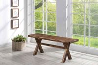 Alston X-Shaped Dining Bench Knotty Nutmeg