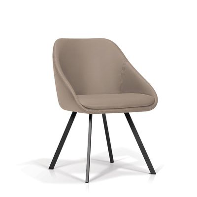Angie Dining Chair - Gray Leather Look