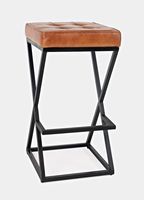 Global Archive Leather Stool