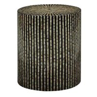 Global Archive Round Capiz Accent Table 1730-28BLM