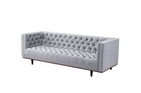 Joseph Tufted Mid Century Velvet Sofa  - Grey