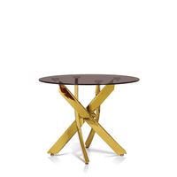 Katie End Table -Brass Titanized Steel