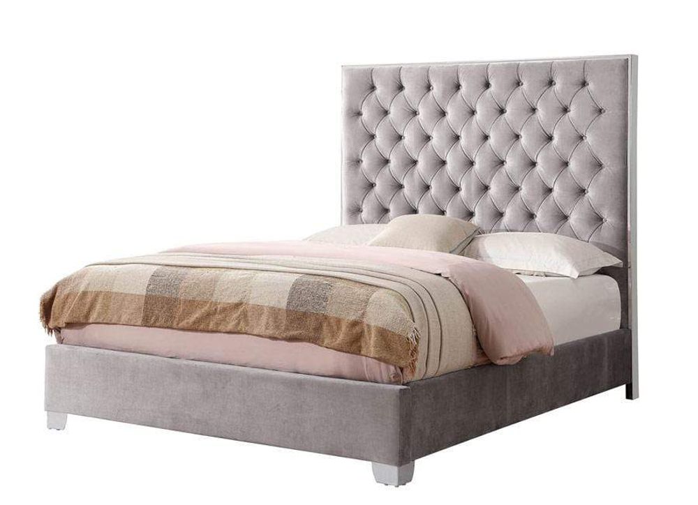 LACEY KING BED -GREY