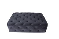 Maja Tufted Velvet Ottoman - Grey