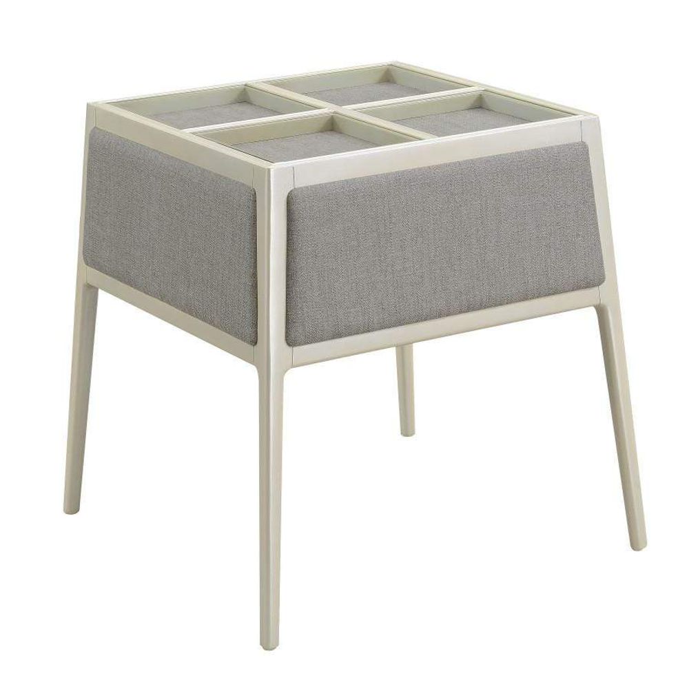 Marcella END TABLE WITH TEMPERED GLASS