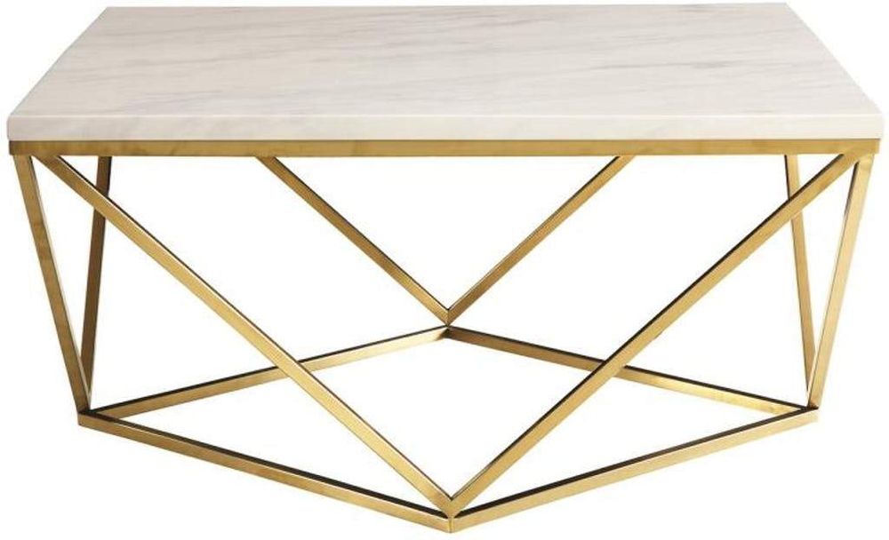 Modern White Coffee Table (Floor Model Display)