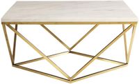 Modern White Coffee Table (Floor Model Display)