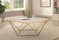 Modern White Coffee Table (Floor Model Display)