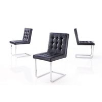 Moderna Black Tufted dining chair