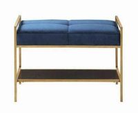 Upholstered Bench Navy Blue