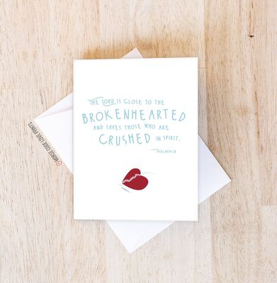 Brokenhearted Card - Morse Code Love Prints