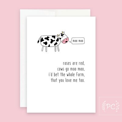 Moo Moo Card- Prairie Chick Prints