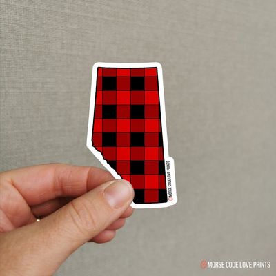 Plaid Alberta Sticker - Morse Code Love Prints