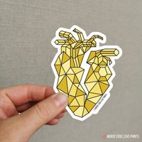 Broken Heart Sticker - Morse Code Love Prints
