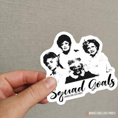 Squad Goals Sticker - Morse Code Love Prints