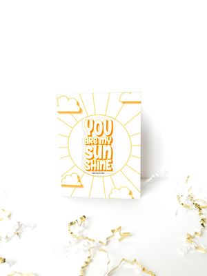 You Are My Sunshine Card + Sticker - Morse Code Love Prints