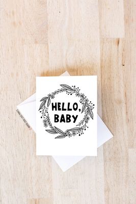 Hello Baby Card - Morse Code Love Prints
