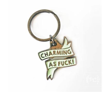 Charming as Fuck Key Ring - Prairie Chick Prints