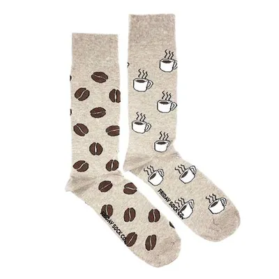 Coffee + Coffee Beans Socks - Friday Sock Co