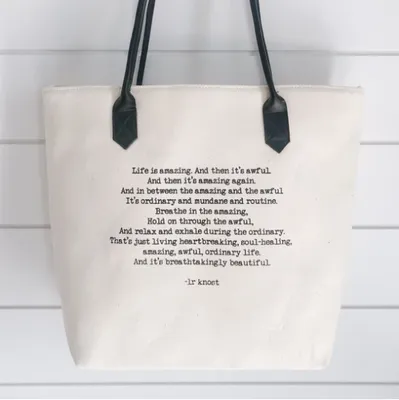 Life Quote Tote Bag - Darling Designz
