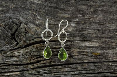 Peridot Stone Earrings - Mackenzie Jones