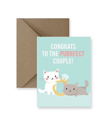 Congrats To The Purrfect Couple! Card - IM Paper