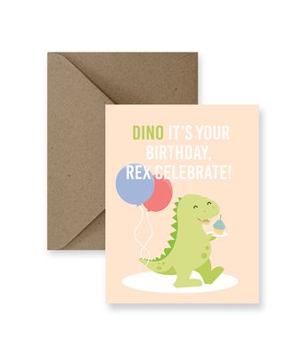 Dino It's Your Birthday Rex-Celebrate! Card - IM Paper