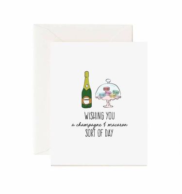 Champagne & Macaron Card - Jaybee Design