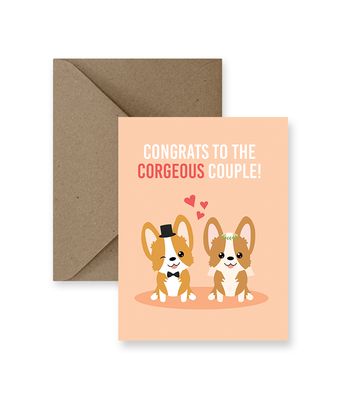 Congrats To The Corgeous Couple Card - IM Paper