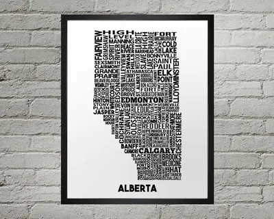 Alberta Map - Damon D Chan Designs