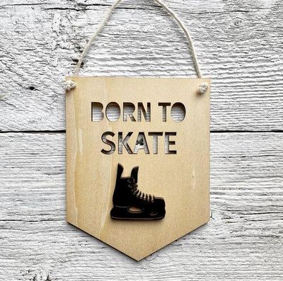 Born To Skate 3D Wall Flags - Etch'd Designs