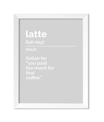 Latte Definition 8x10 Print - IM Paper Co
