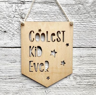 Coolest Kid Ever Wall Flag - Etch'd Designs