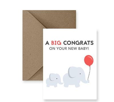A Big Congrats On Your New Baby Card - IM Paper