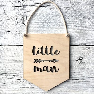 Little Man Wall Flag - Etch'd Designs