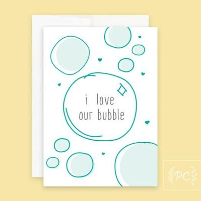 I Love Our Bubble Card - Prairie Chick Prints
