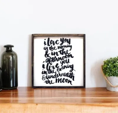I Love You The Morning (13x13) Wooden Sign - William Rae Designs