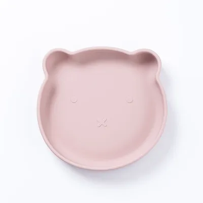 Silicone Bear Plate / Pink Mauve - The Nibble Co