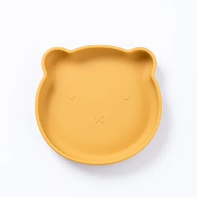 Silicone Bear Plate / Mustard - The Nibble Co