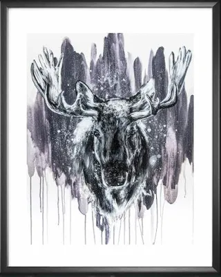 B+W Moose Print - Kay Rose Creative