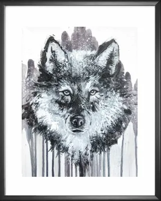 B+W Wolf Print - Kay Rose Creative