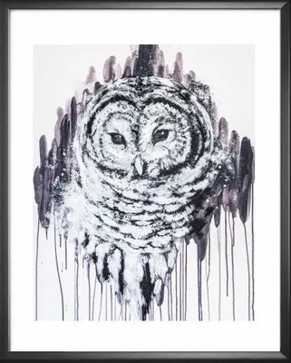 B+W Owl Print - Kay Rose Creative