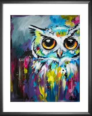 Rainbow Owl Print - Kay Rose Creative