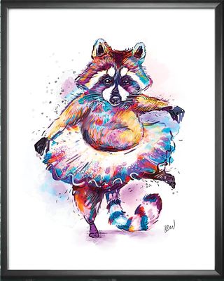 Tutu Raccoon Print - Kay Rose Creative