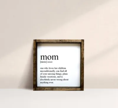 Mom Definition (7x7) Wooden Sign - William Rae Designs