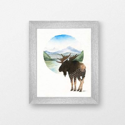 Lake Moose (8x10) Print - LND Art