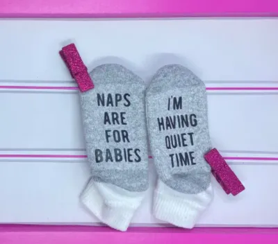 Naps Are For Babies (Toddler) Socks - What She Said Creatives