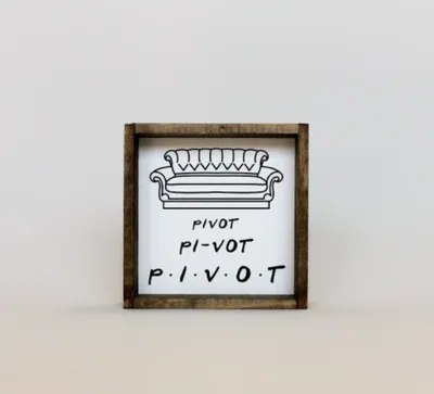 Pivot (7x7) Wooden Sign - William Rae Designs